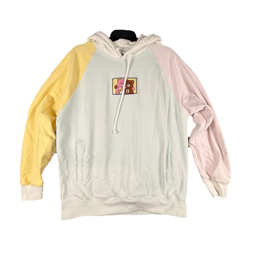 Teddy Fresh x Care Bears Hoodie Men's Streetwear Embroidered White Size Large